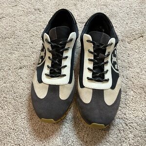 Stylish Black and Cream Women Sneakers